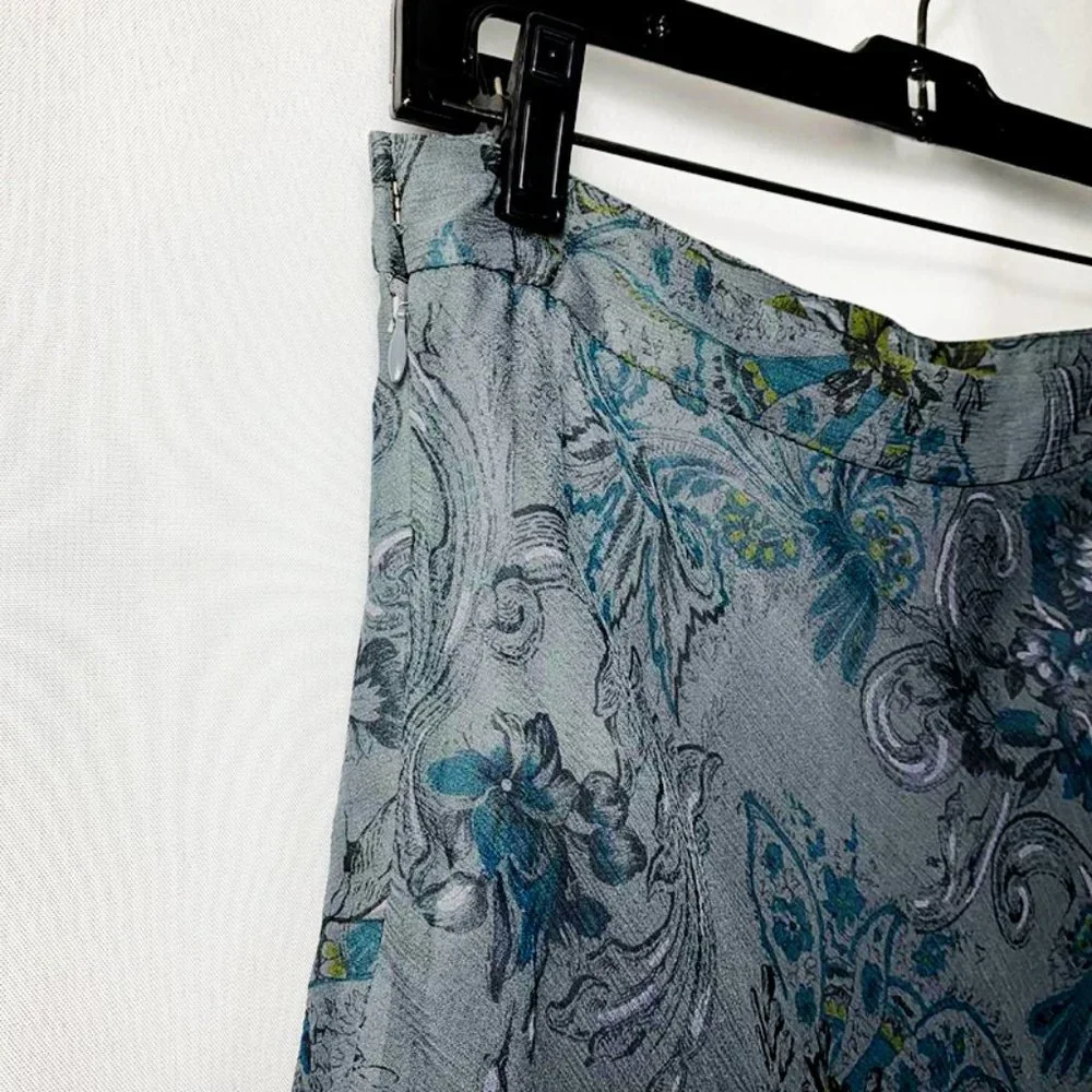 NWT Kate Hill floral watercolour print silk tiered skirt